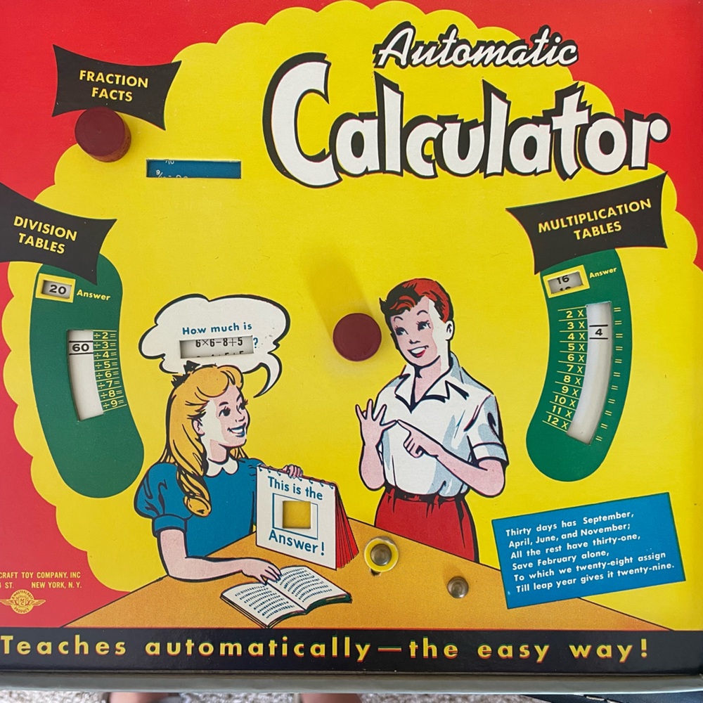 Vintage calculator for learning